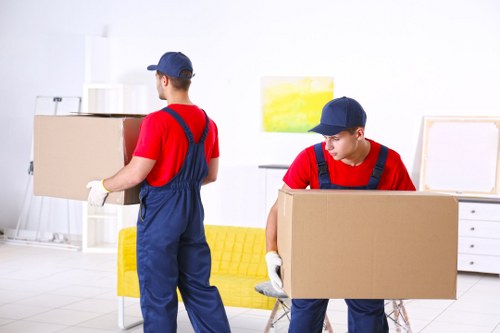 Moving team working in a Tufnell Park residential street