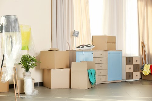 Removal team preparing a house move in a Tufnell Park street