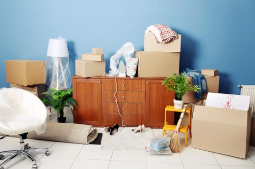 Furniture collection service in a Tufnell Park residential street