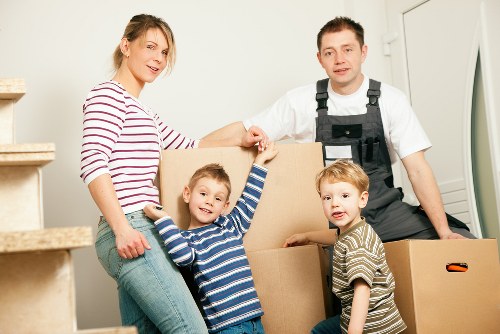 Loading furniture and boxes for a North London flat removal