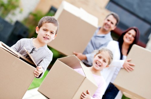 Trained moving staff using safe handling techniques during a Tufnellpark move
