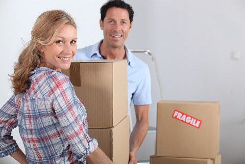 Office relocation items prepared for commercial removals in north London