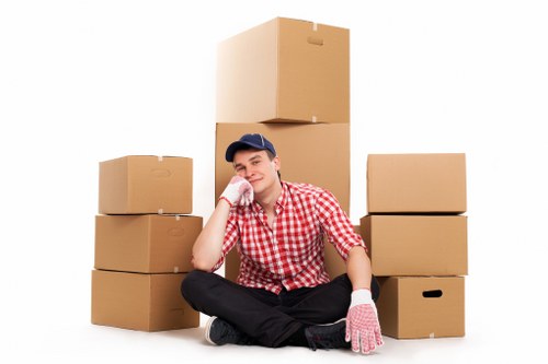 Moving team handling commercial relocation logistics in North London